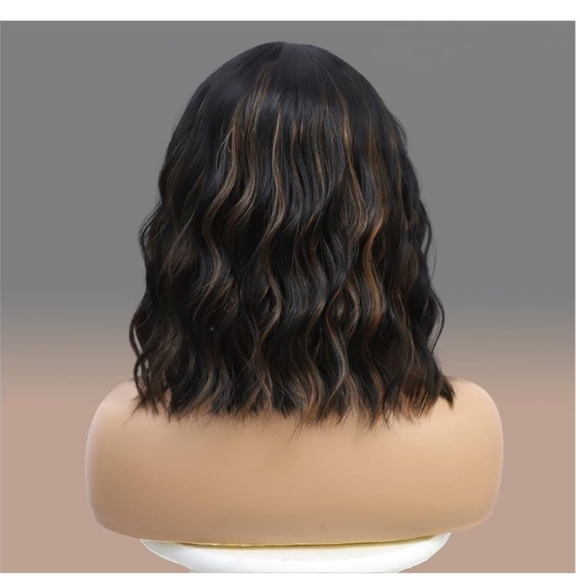 NWT Black and Brown Wavy Hair Wig 14" - Picture 5 of 14